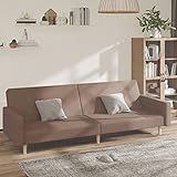 ZEYUAN Schlafsofa 2-Sitzer mit 2 Kissen und FußHocker, Couch für Wohnzimmer, für...