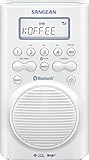 Sangean H-205D BT Wasserdichtes Duschradio (Bluetooth, DAB+, UKW-RDS, wasserdicht nach...