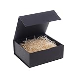 Geschenkboxen mit Band und Deckel,20x18x8cm,Schwarze Geschenkbox,Weihnachten faltende...