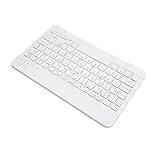 Rosvola BT-Tastatur Auto-Sleep-Funktion PC-Tastatur 78 Tasten für Laptops (Weiss)