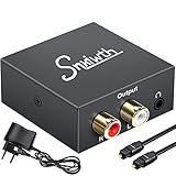 Snxiwth Audio Konverter Digital auf Analog Wandler Koaxial Optischer zu Analog...