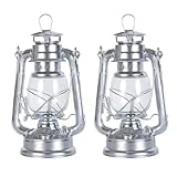 Petroleumlampe Outdoor , Retro Feuerhand Sturmlaterne,Silber Petroleumlampe...