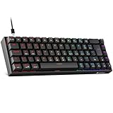 KOORUI Mechanisch Tastatur, 60% Gaming Tastatur mit 12 Tasten...