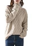 Pokem&Hent Herbst und Winter Oversized Strickpullover Rollkragen Damen Sweater...