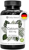 Calcium Tabletten (365 Stück) mit 800 mg pro Tagesdosis - 100% Vegan - ohne Zusätze - in...