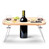 Liebspecht Wein-Picknick-Tisch - Aperitivo Tablett - tragbarer Picknick-Tisch...