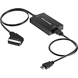 AIFHDAUF Scart auf HDMI Konverter mit HDMI Kabel, Scart Eingang HDMI Ausgang...