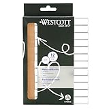 Westcott Kreide 12 Stück Weiss | 12er Pack Tafelkreide mit 1,2cm ⌀ in deckendem Weiss |...