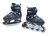 SMJ sport Kinder 2IN1 Inlineskates Schlittschuhe Verstellbar Inliner ABEC7 Jack...