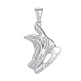 SILVEGO Herren Anhänger aus 925 Sterling Silber Eishockey Schlittschuh