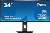 iiyama ProLite XCB3494WQSN-B5 Curved 86.4cm 34 Zoll VA LED-Monitor UWQHD HDMI DP...