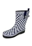 MADSea Damen Gummistiefel Ocean Checkered Halbschaft kariert, Frau:dunkelblau,...