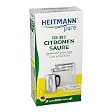 HEITMANN pure Reine Citronensäure: Vielseitiger Bio-Entkalker für Küche und Bad, Pulver...