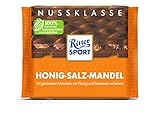 RITTER SPORT Honig-Salz-Mandel 100 g, ganze Mandeln in Vollmilchschokolade, verfeinert mit...