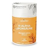 R-Alpha-Liponsäure 400 mg pro Kapsel | 120 Kapseln | Hochdosiert | Hohe Bioverfügbarkeit...