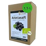 Topsaft Aroniasaft 1,5 Liter I Bio Saft aus frischen Aroniabeeren I Aronia Muttersaft mit...