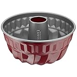 Original Kaiser Classic Plus Gugelhupfform 22cm, Gugelhupf Backform rund rot,...