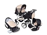 GaGaDumi Urbano Kinderwagen 3 in 1 Komplettset mit Autositz - Baby Stroller 3 in 1 TÜV -...