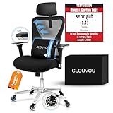 CLOUVOU CleverSeat Bürostuhl Ergonomisch | Schreibtischstuhl [Verstellbare 4D...