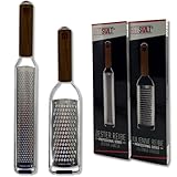 REDSALT® Premium Zester Julienne Edelstahl Reiben Set mit Holzgriff | Raspel...