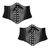 Retro Damen Waist Korsett Gürtel Breit Korsett Elastische Spitze Taillengürtel Damen...