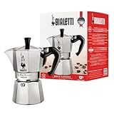 Bialetti Moka Express Ikonische Herdplatten-Espressomaschine, Aluminium, 270 ml,...