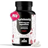 Intenseflow Apfelessig Kapseln - 200 Kapseln Hochdosiert - 1000mg pro Portion -...