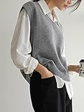 Strickweste Damen,Frauen Strickwesten Pullover Vintage Fashion Einfarbig Rowan...