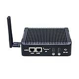 HUNSN Fanless Mini PC, Industrial Computer, Intel Pentium N3700, BX08, COM, 2 x LAN, DP, 2...