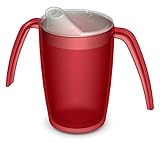 Ornamin 2-Henkel-Becher mit Schnabelaufsatz 220 ml rot (Modell 816 + 806) / Pflegebecher,...