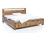 Woodkings Holzbett 180x200 Havelock aus recyceltem Pinienholz Doppelbett Altholz...