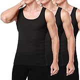 Unterhemd Herren 3/5er Pack Tank Top Baumwolle Männer Schwarz Weiss Mehrfarbig