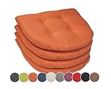 sunnypillow 4er Set Stuhlkissen 40x40 cm Polsterauflage 5cm dick Auflage für...