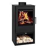 5 kW Kaminofen EWO X101 - Basic Holzofen für Zuhause - Kamin mit kleinem Holzfach