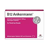 Hochdosiertes Vitamin B12 mit 1.000 µg. B12 Ankermann® Tabletten. Bei Müdigkeit und...