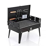 YDHNB BBQ Grill Tragbarer Gefalteter Holzkohlegrill Tisch Outdoor Edelstahl...