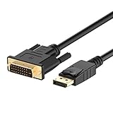 Rankie Verbindungskabel, DisplayPort auf DVI, Vergoldet 1080P DisplayPort DP auf...