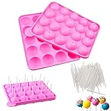 Cake Pop Formen Backen, 2 Stück Silikon Lollipop Formen, Cake Pop Sticks mit 100 Stück...