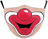 Youning 3D Mundschutz Multifunktionstuch Damen Herren Clown Ugly Lustig Lippen 3D Mund und...