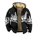 Generisch Herren Kapuzenpullover Casual Langarm Karierten Waffel Hoodie Sweatshirt mit...