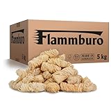 FLAMMBURO (5kg = ca. 400 Stück) Anzündwolle für Kamin, Ofen und Grill –...