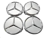 4X Mercedes-Benz 75 mm Nabenkappen für Alufelgen 4 Stück 66470202 Felgendeckel...