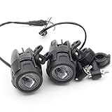 CPOWACE Zusätzliche Motorrad LED Scheinwerfer, 2 Stück LED Motorrad Nebel Licht...