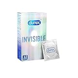 Durex Invisible Kondome – Dünn, transparent, mit Silikongleitgel befeuchtet,...