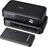 HDMI Switch 4K 3 in 1 Out, SOOMFON HDMI Splitter Verteiler 3 auf 1, HDMI Umschalter mit...