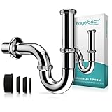 Engelbach® Siphon für Waschbecken - Abflussrohr Waschbecken 1 1/4' inkl. Gummimanschette...