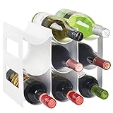 mDesign praktisches Wein- und Flaschenregal – Weinregal Kunststoff für bis zu...