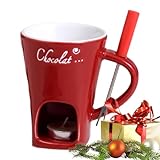 Generisch Schokoladen Fondue Becher Set, 130 Ml Keramik Schokoladen Heizbecher Set,...