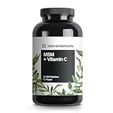 MSM 2000mg + natürliches Vitamin C – 365 Tabletten statt Kapseln –...