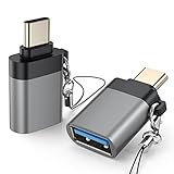 USB C Stecker auf USB Buchse Adapter 3.0, 2 Stück USB auf USB Type-C Stecker, Thunderbolt...